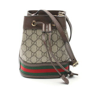 Gucci Ophidia Bucket Bag GG Supreme Shoulder Bag Leather Beige Brown